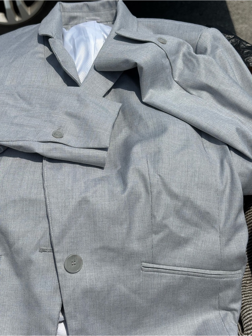 H&M Light Gray Men's Single-Breasted Blazer